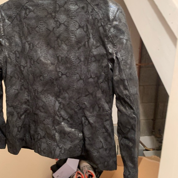 Vintage Iconic Preston of York Genuine Leather 90’s Snake Skin Print Jacket - Picture 8 of 11